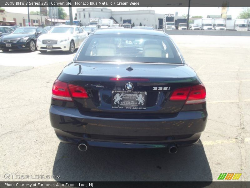 Monaco Blue Metallic / Cream Beige 2008 BMW 3 Series 335i Convertible