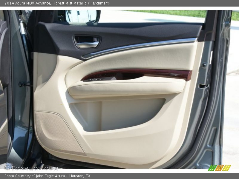 Forest Mist Metallic / Parchment 2014 Acura MDX Advance
