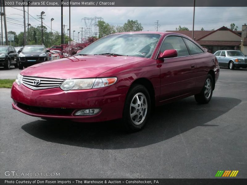 Red Flame Metallic / Charcoal 2003 Toyota Solara SE Coupe