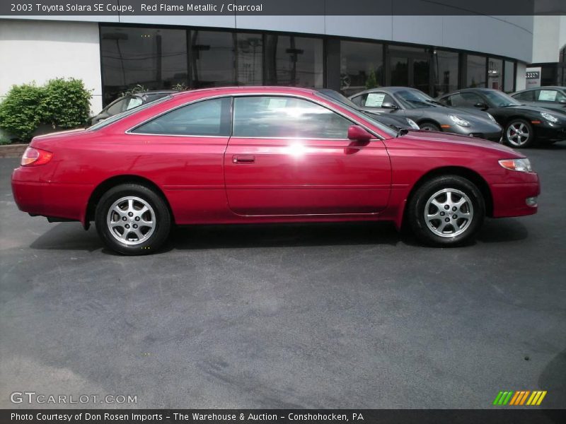Red Flame Metallic / Charcoal 2003 Toyota Solara SE Coupe