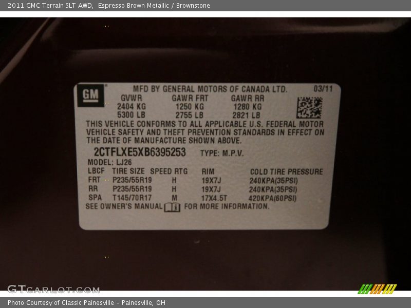 Espresso Brown Metallic / Brownstone 2011 GMC Terrain SLT AWD