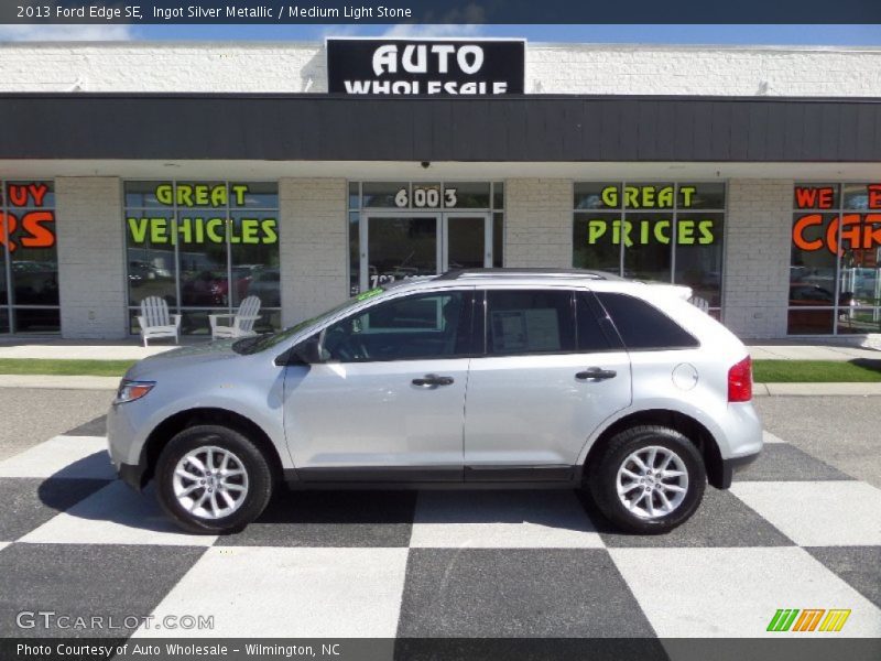 Ingot Silver Metallic / Medium Light Stone 2013 Ford Edge SE