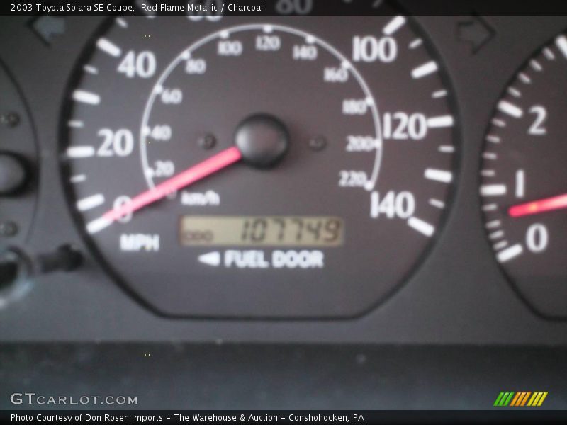 Red Flame Metallic / Charcoal 2003 Toyota Solara SE Coupe