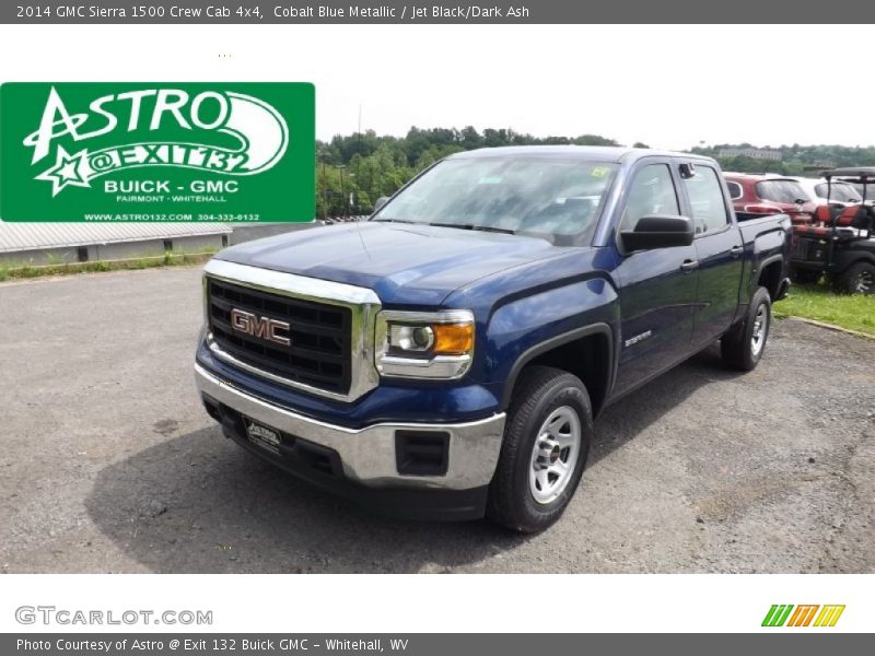 Cobalt Blue Metallic / Jet Black/Dark Ash 2014 GMC Sierra 1500 Crew Cab 4x4