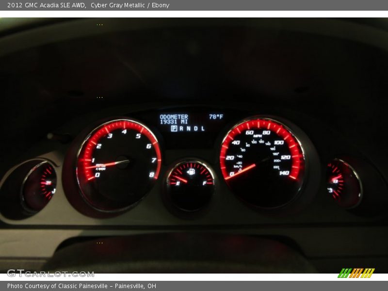 Cyber Gray Metallic / Ebony 2012 GMC Acadia SLE AWD