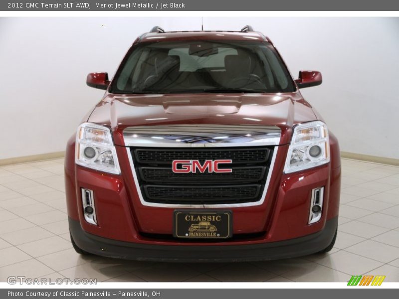 Merlot Jewel Metallic / Jet Black 2012 GMC Terrain SLT AWD