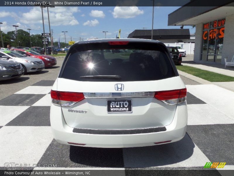 White Diamond Pearl / Beige 2014 Honda Odyssey EX-L