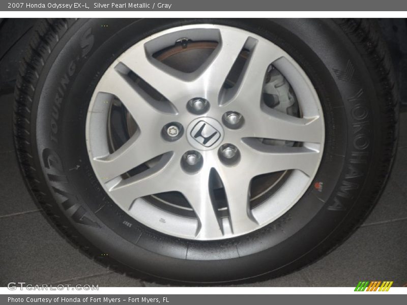 Silver Pearl Metallic / Gray 2007 Honda Odyssey EX-L