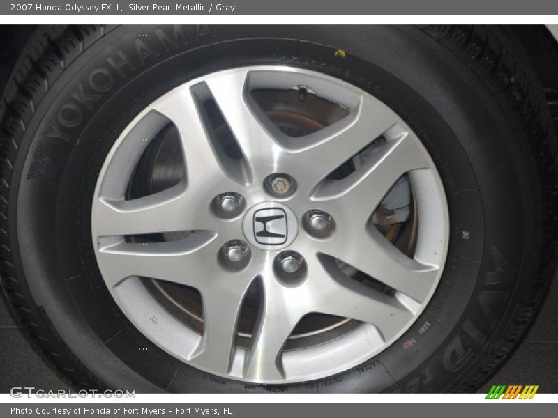 Silver Pearl Metallic / Gray 2007 Honda Odyssey EX-L