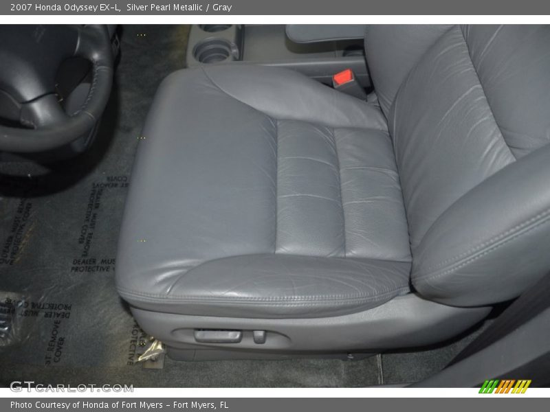 Silver Pearl Metallic / Gray 2007 Honda Odyssey EX-L