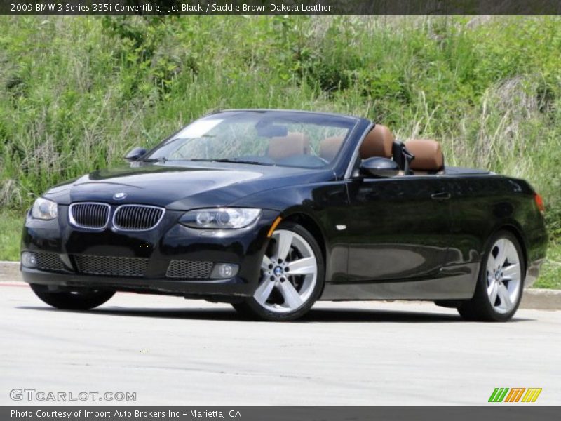 Jet Black / Saddle Brown Dakota Leather 2009 BMW 3 Series 335i Convertible