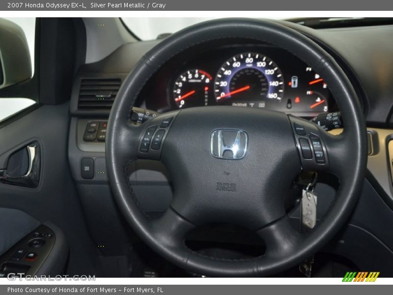 Silver Pearl Metallic / Gray 2007 Honda Odyssey EX-L