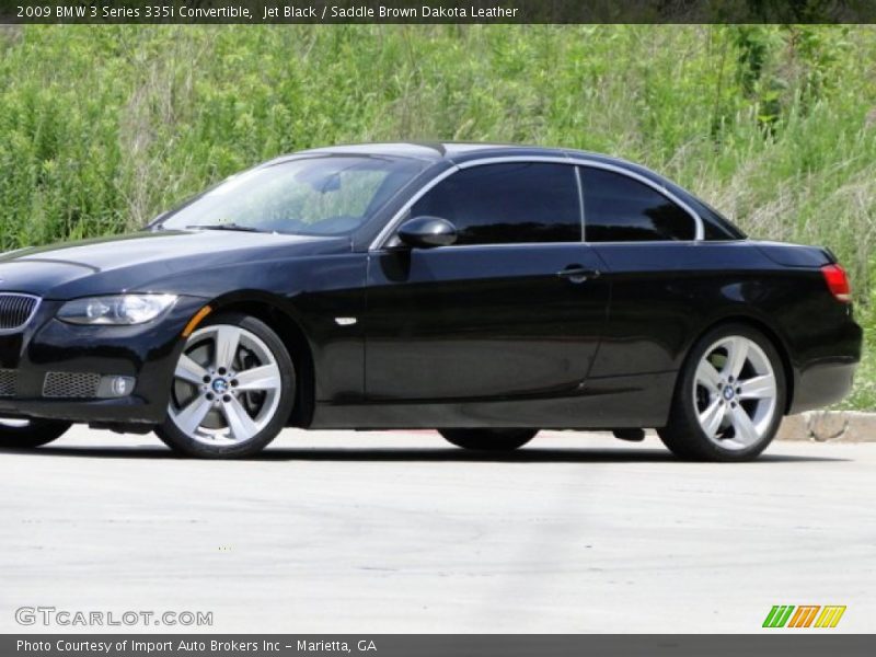 Jet Black / Saddle Brown Dakota Leather 2009 BMW 3 Series 335i Convertible