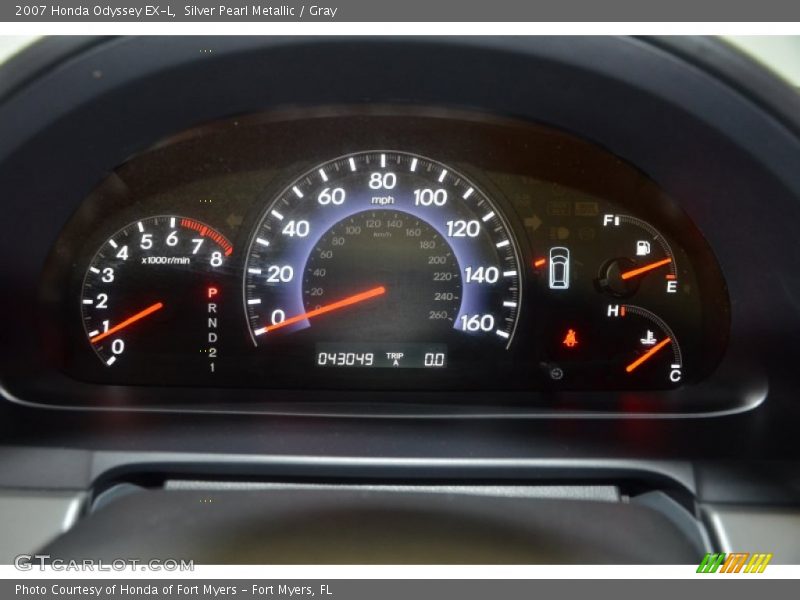 Silver Pearl Metallic / Gray 2007 Honda Odyssey EX-L