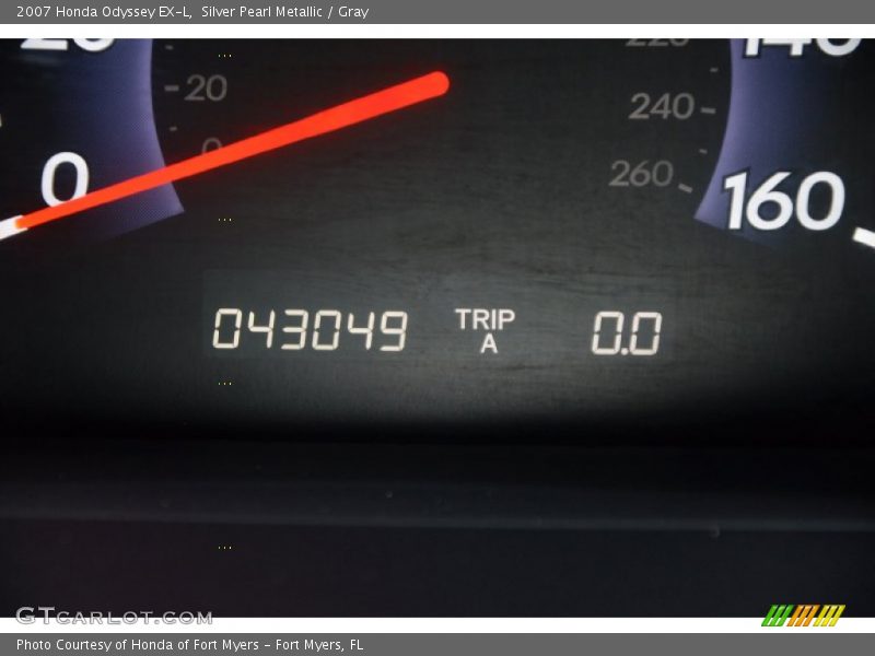 Silver Pearl Metallic / Gray 2007 Honda Odyssey EX-L