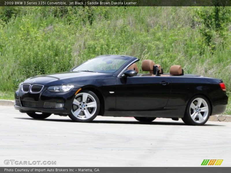 Jet Black / Saddle Brown Dakota Leather 2009 BMW 3 Series 335i Convertible