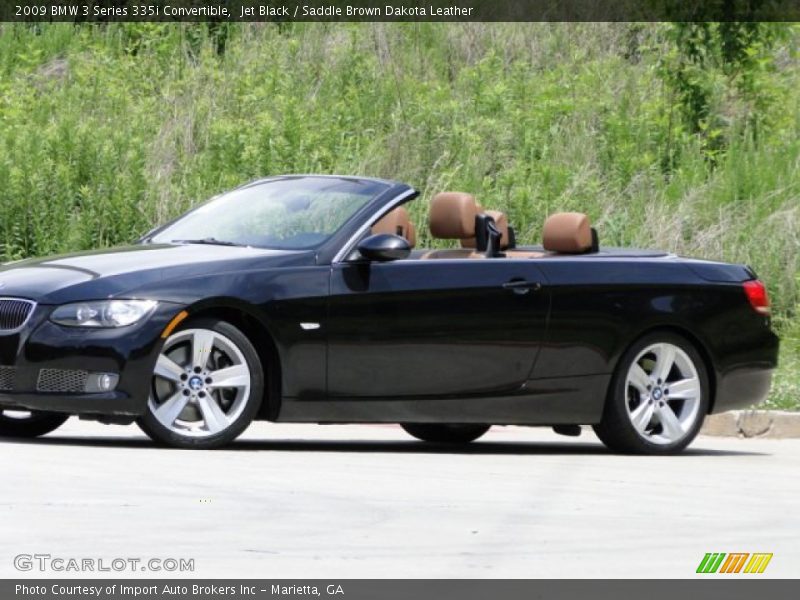 Jet Black / Saddle Brown Dakota Leather 2009 BMW 3 Series 335i Convertible