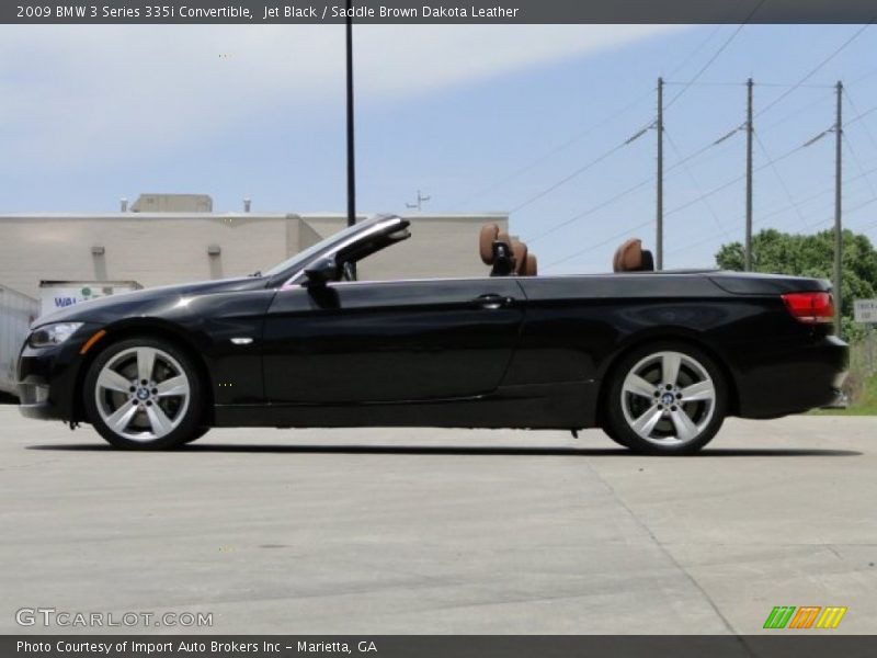 Jet Black / Saddle Brown Dakota Leather 2009 BMW 3 Series 335i Convertible