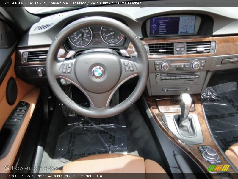 Jet Black / Saddle Brown Dakota Leather 2009 BMW 3 Series 335i Convertible