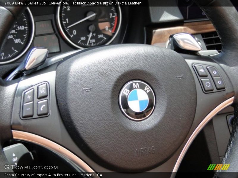 Jet Black / Saddle Brown Dakota Leather 2009 BMW 3 Series 335i Convertible
