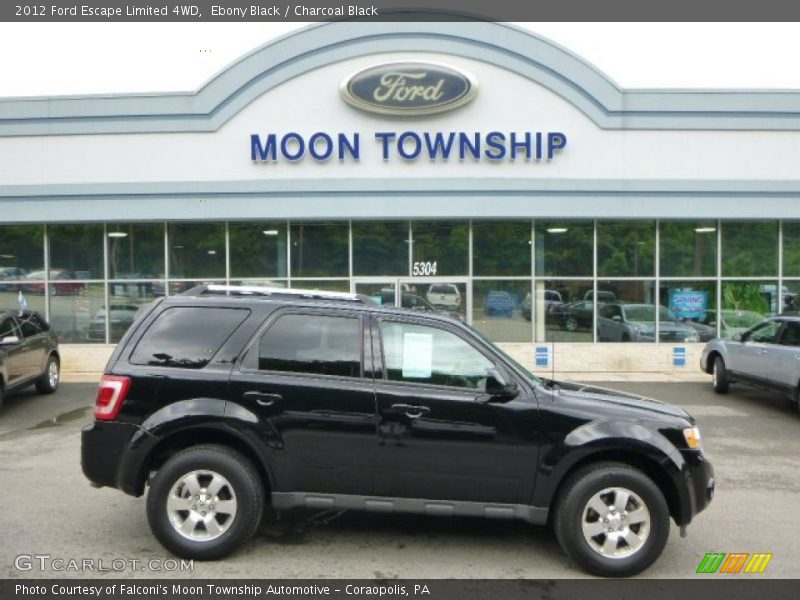 Ebony Black / Charcoal Black 2012 Ford Escape Limited 4WD