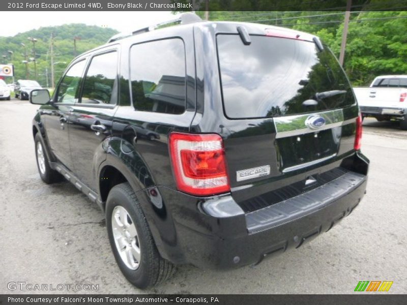 Ebony Black / Charcoal Black 2012 Ford Escape Limited 4WD