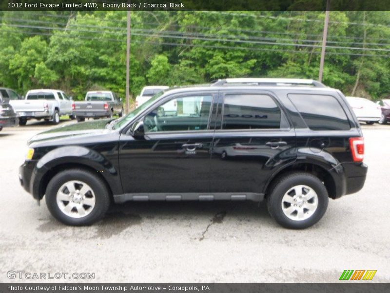 Ebony Black / Charcoal Black 2012 Ford Escape Limited 4WD
