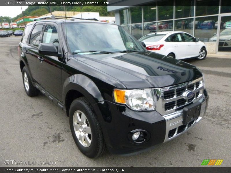 Ebony Black / Charcoal Black 2012 Ford Escape Limited 4WD