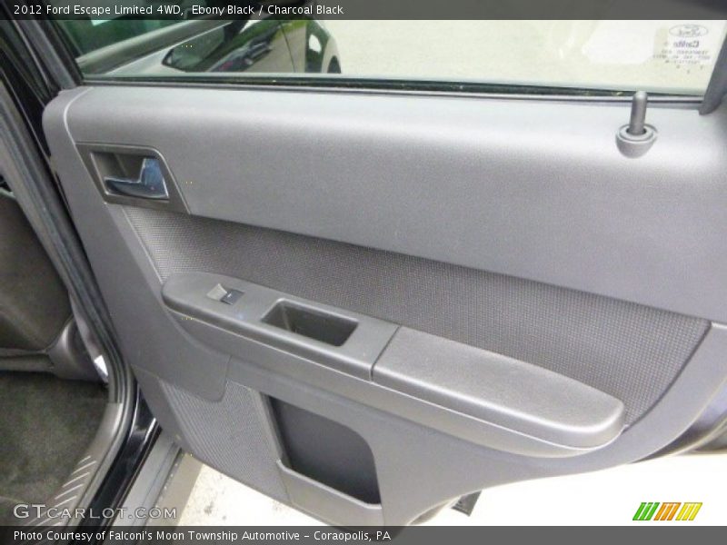 Ebony Black / Charcoal Black 2012 Ford Escape Limited 4WD