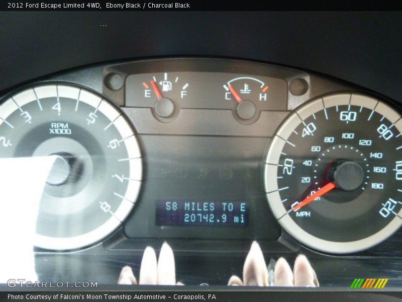 Ebony Black / Charcoal Black 2012 Ford Escape Limited 4WD