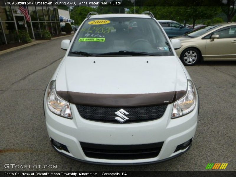 White Water Pearl / Black 2009 Suzuki SX4 Crossover Touring AWD