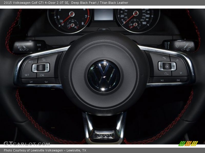 Deep Black Pearl / Titan Black Leather 2015 Volkswagen Golf GTI 4-Door 2.0T SE
