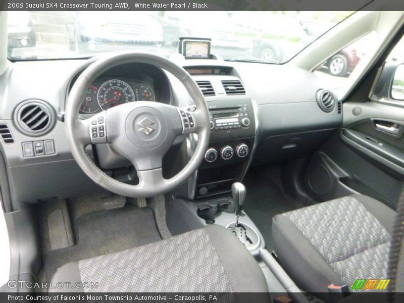 White Water Pearl / Black 2009 Suzuki SX4 Crossover Touring AWD
