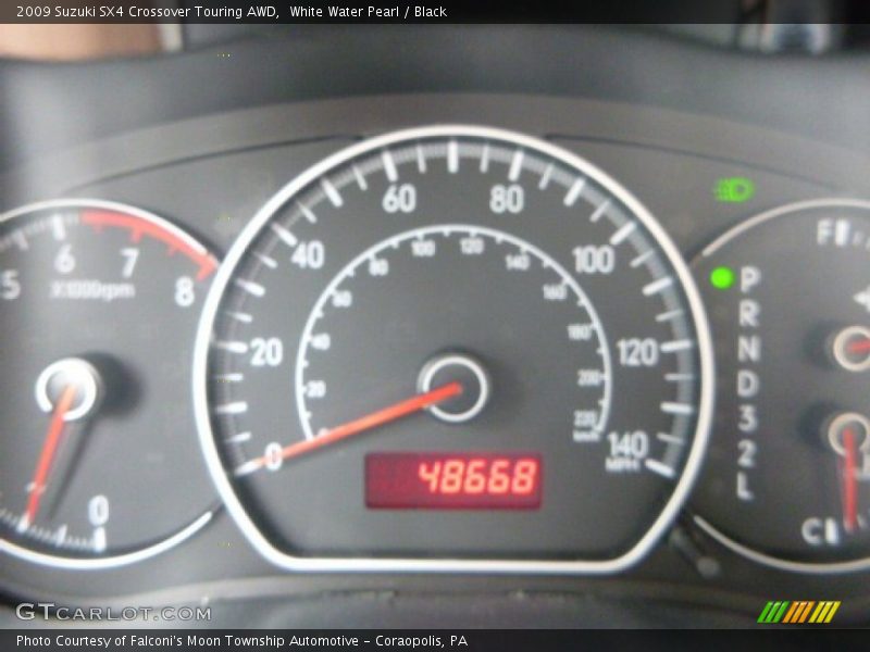 White Water Pearl / Black 2009 Suzuki SX4 Crossover Touring AWD