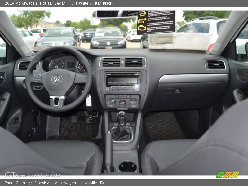 Pure White / Titan Black 2014 Volkswagen Jetta TDI Sedan