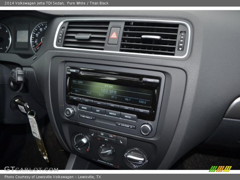Pure White / Titan Black 2014 Volkswagen Jetta TDI Sedan