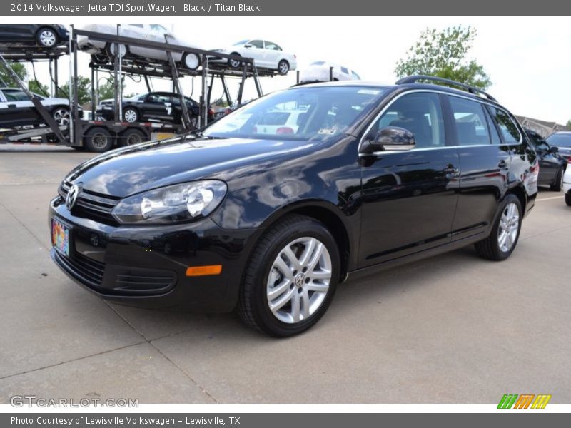 Black / Titan Black 2014 Volkswagen Jetta TDI SportWagen