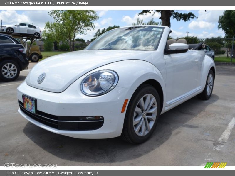 Pure White / Beige 2014 Volkswagen Beetle TDI