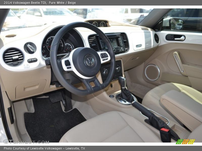 Pure White / Beige 2014 Volkswagen Beetle TDI