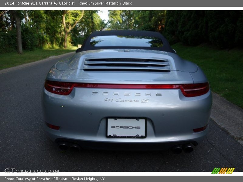 Rhodium Silver Metallic / Black 2014 Porsche 911 Carrera 4S Cabriolet