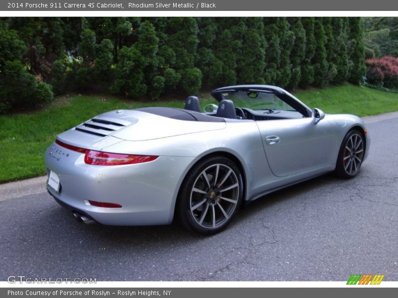 Rhodium Silver Metallic / Black 2014 Porsche 911 Carrera 4S Cabriolet