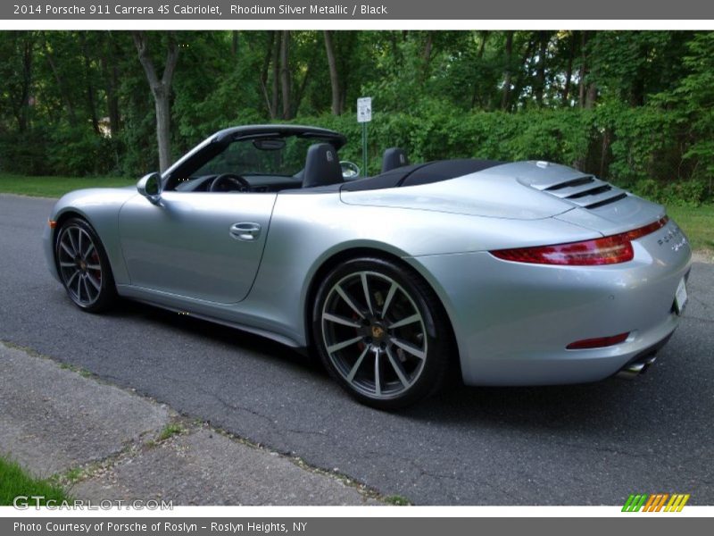 Rhodium Silver Metallic / Black 2014 Porsche 911 Carrera 4S Cabriolet