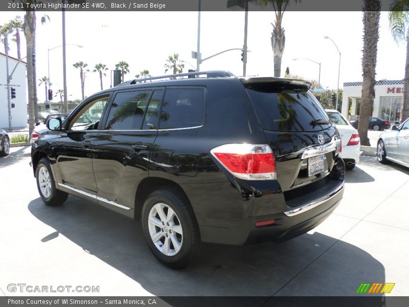 Black / Sand Beige 2011 Toyota Highlander SE 4WD