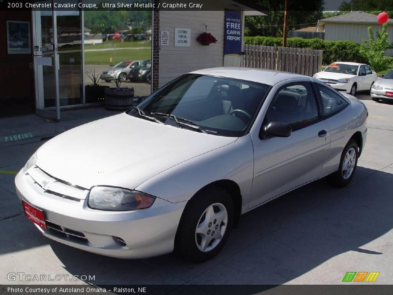 Ultra Silver Metallic / Graphite Gray 2003 Chevrolet Cavalier Coupe