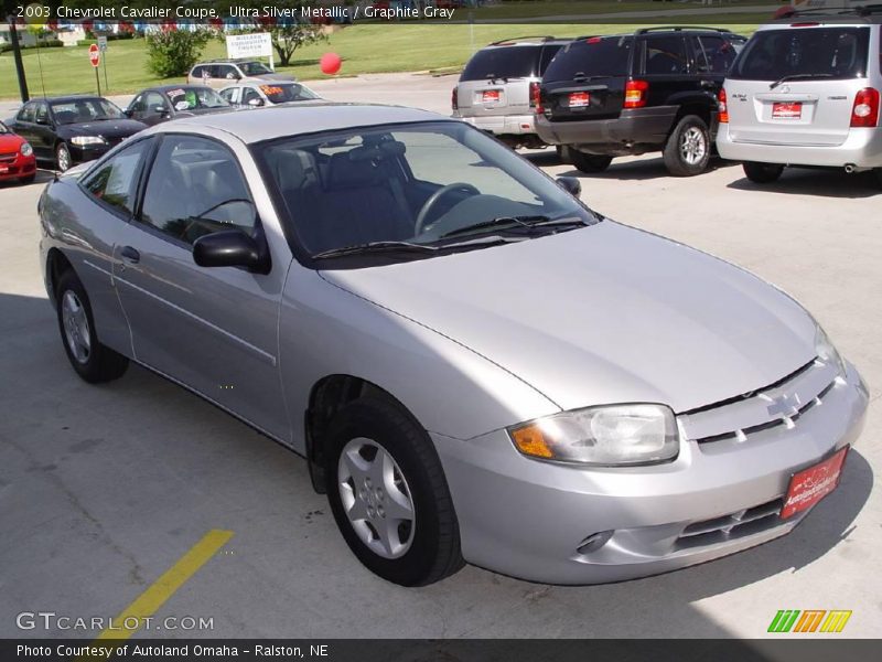 Ultra Silver Metallic / Graphite Gray 2003 Chevrolet Cavalier Coupe