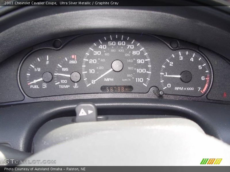 Ultra Silver Metallic / Graphite Gray 2003 Chevrolet Cavalier Coupe
