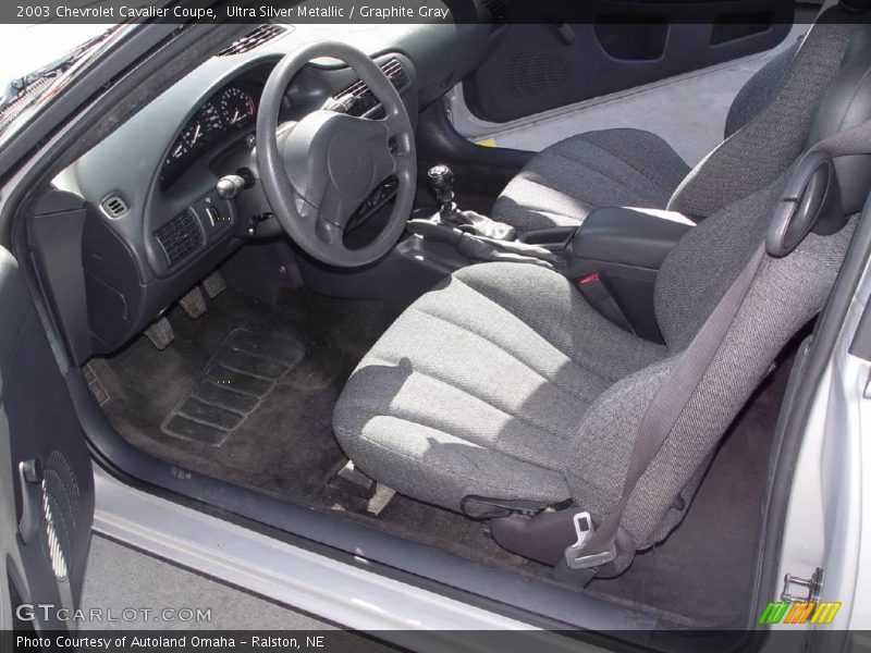 Ultra Silver Metallic / Graphite Gray 2003 Chevrolet Cavalier Coupe