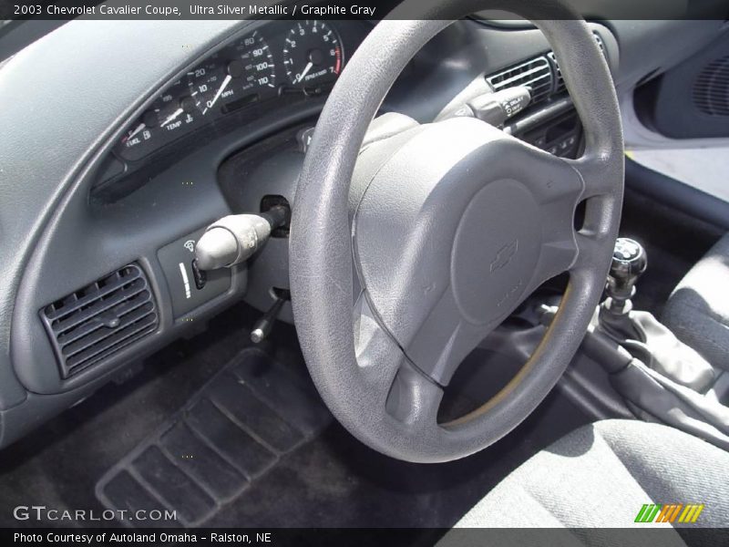 Ultra Silver Metallic / Graphite Gray 2003 Chevrolet Cavalier Coupe