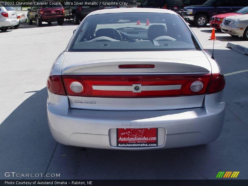 Ultra Silver Metallic / Graphite Gray 2003 Chevrolet Cavalier Coupe