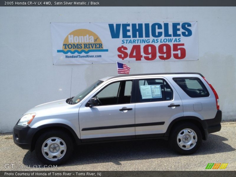 Satin Silver Metallic / Black 2005 Honda CR-V LX 4WD